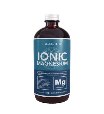Liquid Magnesium | 8 oz - Ionic Magnesium Chloride, Highest & Fastest Absorption - Calm Mood, Sleep, Muscle Cramps & Spasms, Natural Laxative – Vegan, Glass Bottle (96 Servings) Triquetra HealthAu supplements