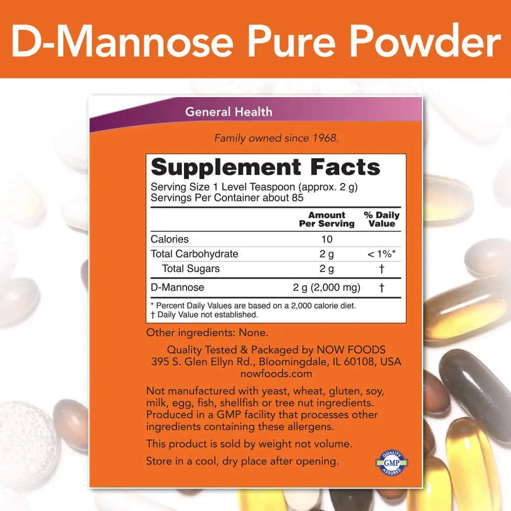 D-Mannose 6 OZ NOW FoodsAu supplements