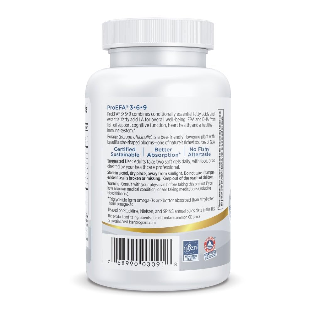 Nordic Naturals ProEFA 3-6-9, Lemon Flavor - 90 Soft Gels - 565 mg Omega-3 - EPA & DHA with Added GLA - Healthy Skin, Cognition, & Positive Mood - Non-GMO - 45 Servings Nordic NaturalsAu supplements