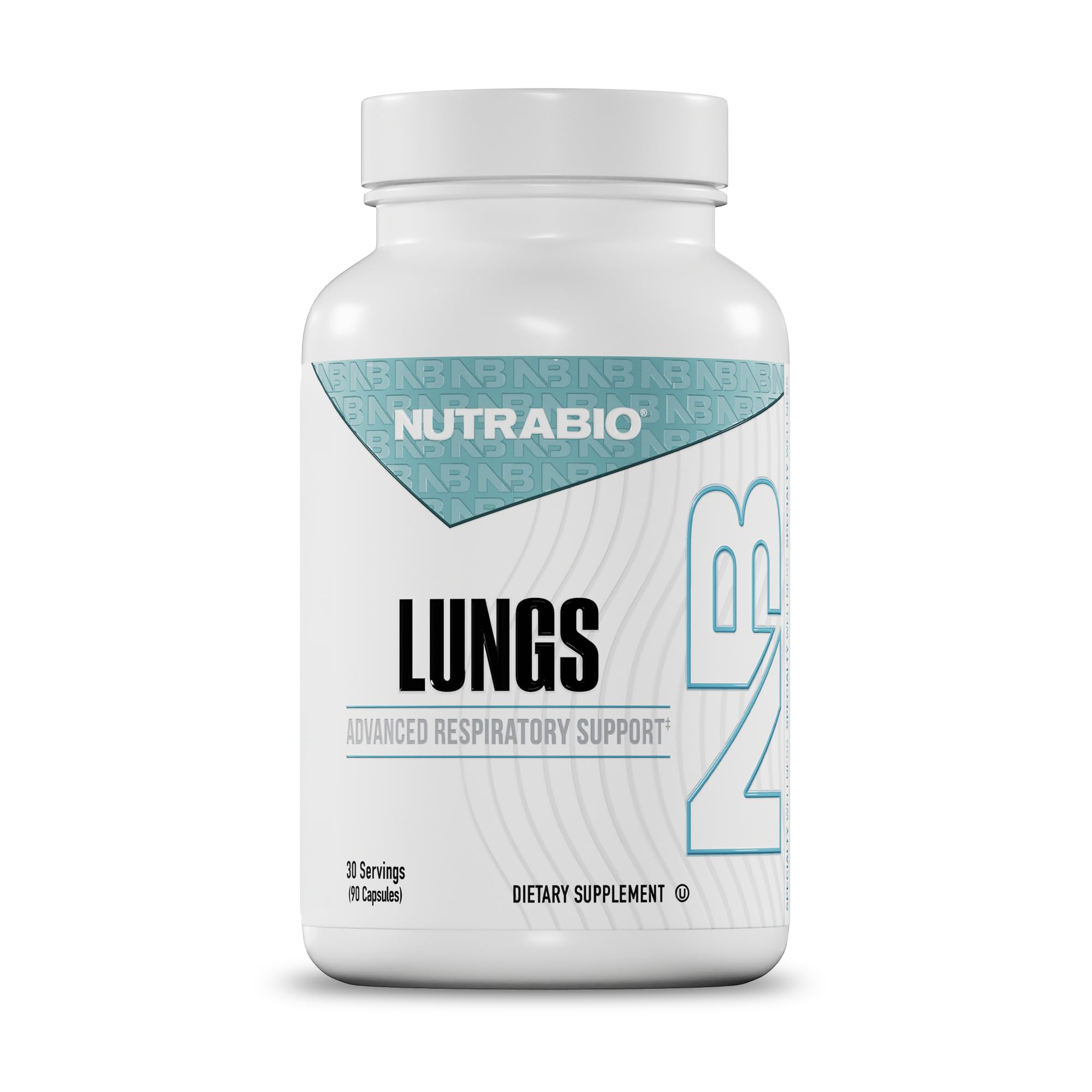 NutraBio Lungs Supplement - Blend of Immuno-LP20 and Natural Extracts to Help Support Respiratory & Immune Health - 90 Capsules NutraBioAu supplements