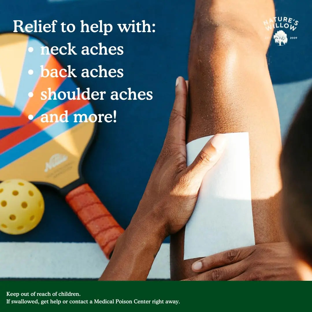 Nature's Willow Relief Patches – Fast-Acting, Plant-Based Topical Solution to Help with Sore Muscles & Joints | 6 Patches per Pack | 1-Pack Nature's WillowAu supplements