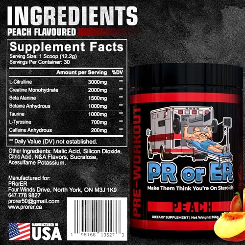 PR or ER Pre Workout Powder for Men and Women, Pre-Workout Energy Supplement PR or ERAu supplements