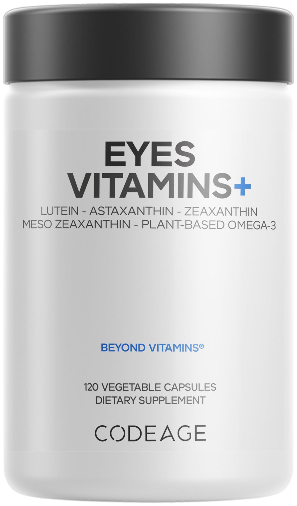 Codeage Eyes Vitamins - AREDS 2 Based Formula Supplement - 2-Month Supply - Vitamins A, C, E, Zinc, Lutein, Astaxanthin, Zeaxanthin, Eyebright, Marigold, Bilberry, Saffron, Omega-3-120 Capsules CodeageAu supplements