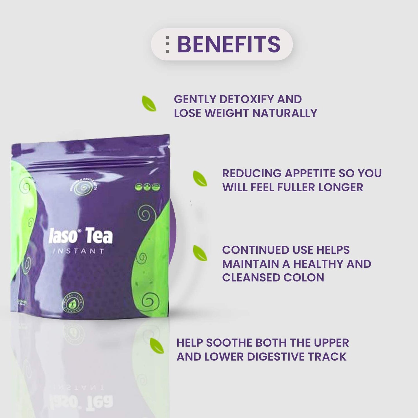 TLC Total Life Changes IASO Natural Detox Instant Herbal Tea - Expiration Date on the Top Total Life ChangesUS supplements