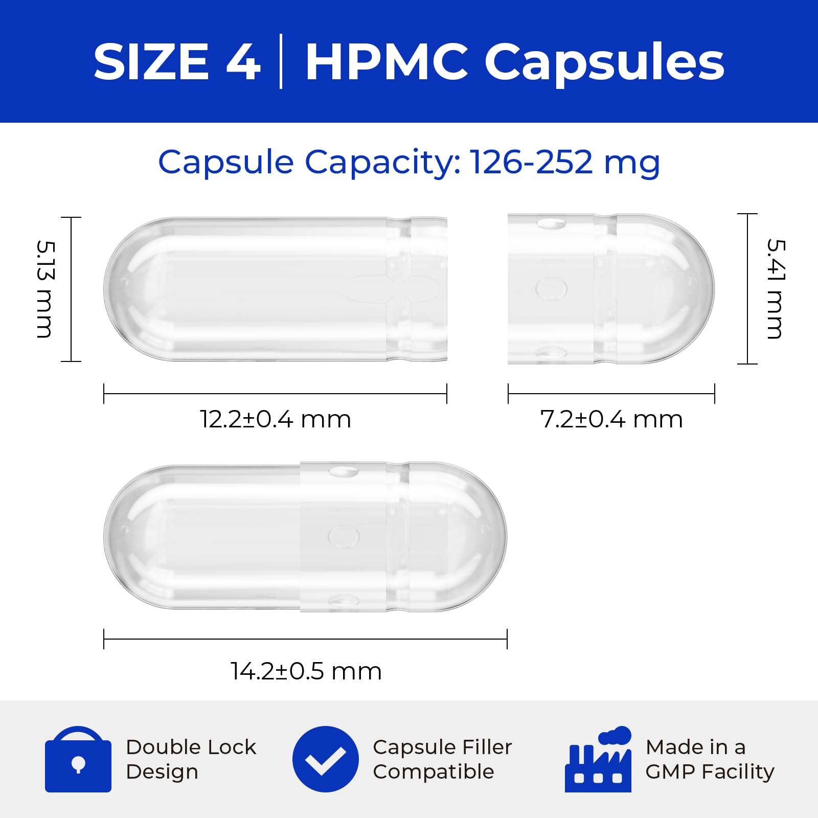 ATLEMISME Empty Vegan Capsules Size 4 - Vegan Capsules DIY Vegetable Capsule Filling - Veggie Caps with 2 Micro Lab Spoons for Capsule Filling ATLEMISMEAu supplements