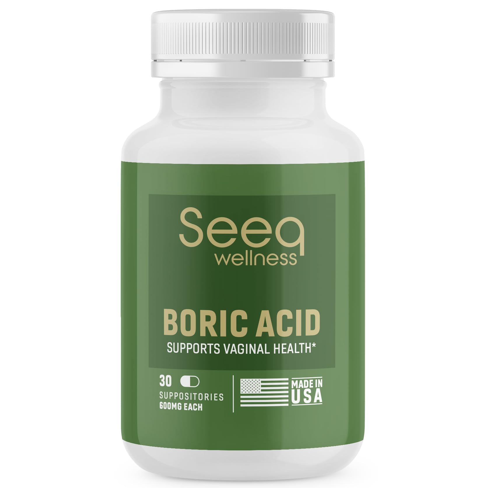Seeq Wellness Boric Acid Vaginal Suppositories - Helps Support Odor Control and Balance Vaginal PH Seeq WellnessAu supplements