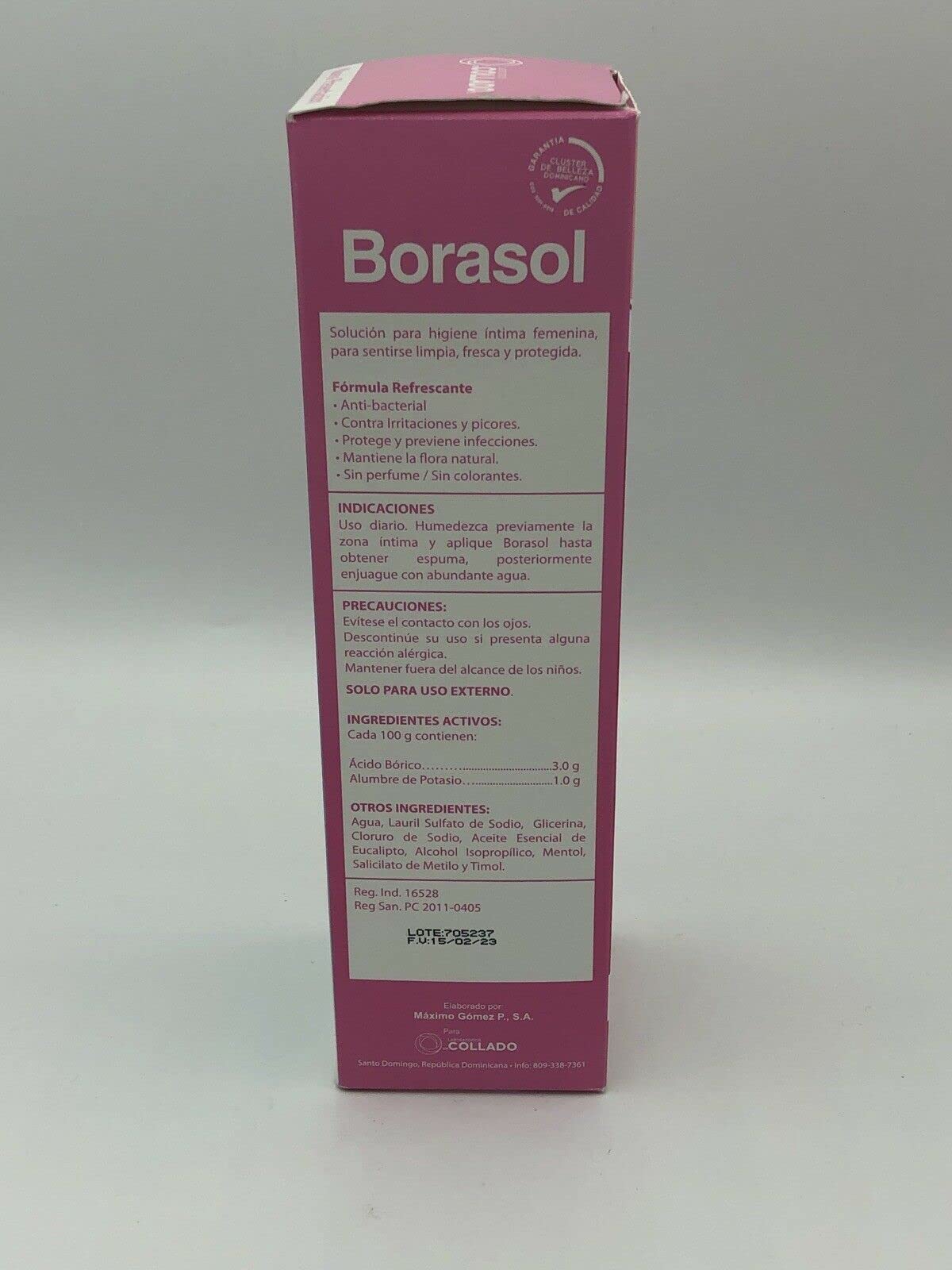 JEANNETTE Borasol Liquid Antiseptic Refreshing Femenine Wash 8 FL. Oz. (240ml) JEANNETTEAu supplements