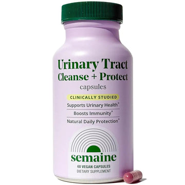 Semaine Urinary Tract Cleanse & Protect – 60 ct, Bladder Support Supplement for Women, Flushes Urinary Tract. Combines Cranberry Proanthocyanidins with Hibiscus SemaineAu supplements