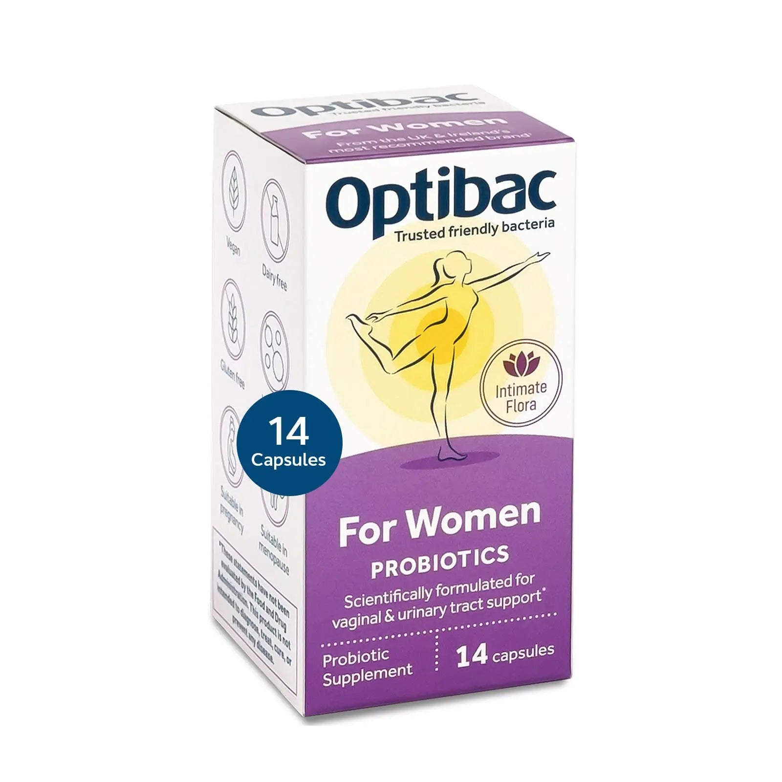 Optibac Probiotics for Women - Vegan Probiotic to Support Vagina Flora and Urinary Tract Health - 14 Capsules Optibac ProbioticsAu supplements