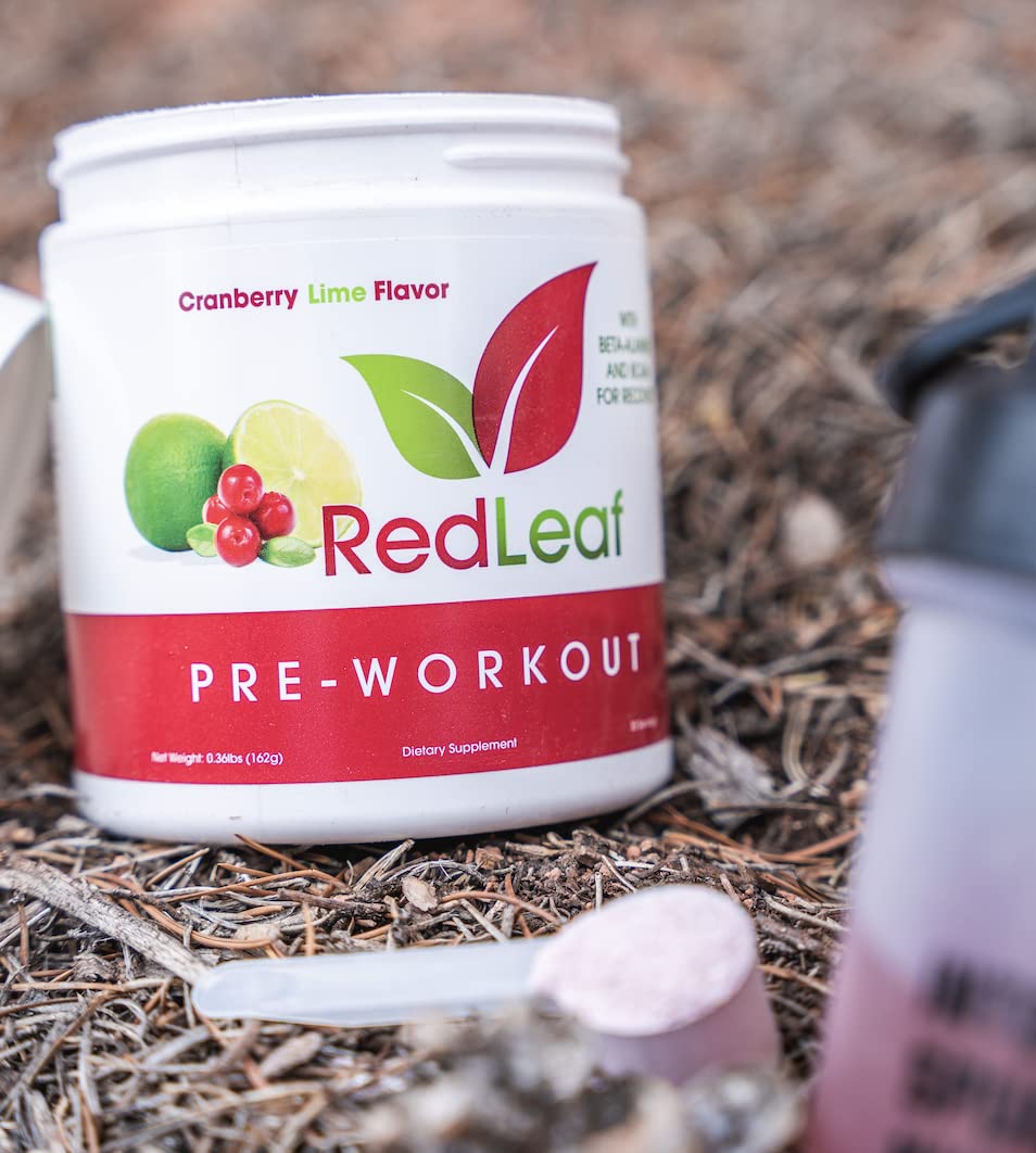 Red Leaf Pre Workout Energizer Powder, BCAA's, Beta-Alanine, Amino Acids and Green Tea Red LeafAu supplements