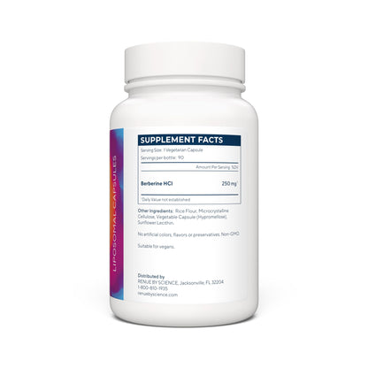 Renue By Science Berberine | 90 Berberine Supplement Capsules - 250mg Berberine per Serving | Bioavailable Formula for Increased Absorption | Non-GMO & Allergen Free | Manufactured in The USA Renue By ScienceUS supplements