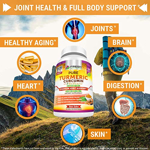 Turmeric Curcumin with BioPerine 1950mg - Natural Joint & Healthy Inflammatory FRESH HEALTHCAREAu supplements