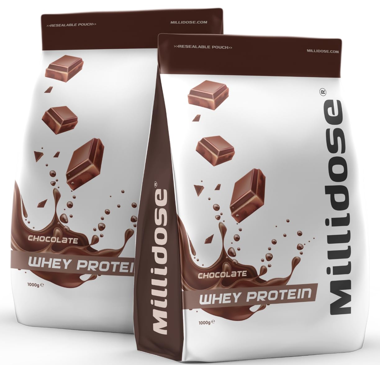 Millidose Chocolate Whey Protein Powder - 1kg of High-Protein Blend with 36g per Serving GenericAu supplements