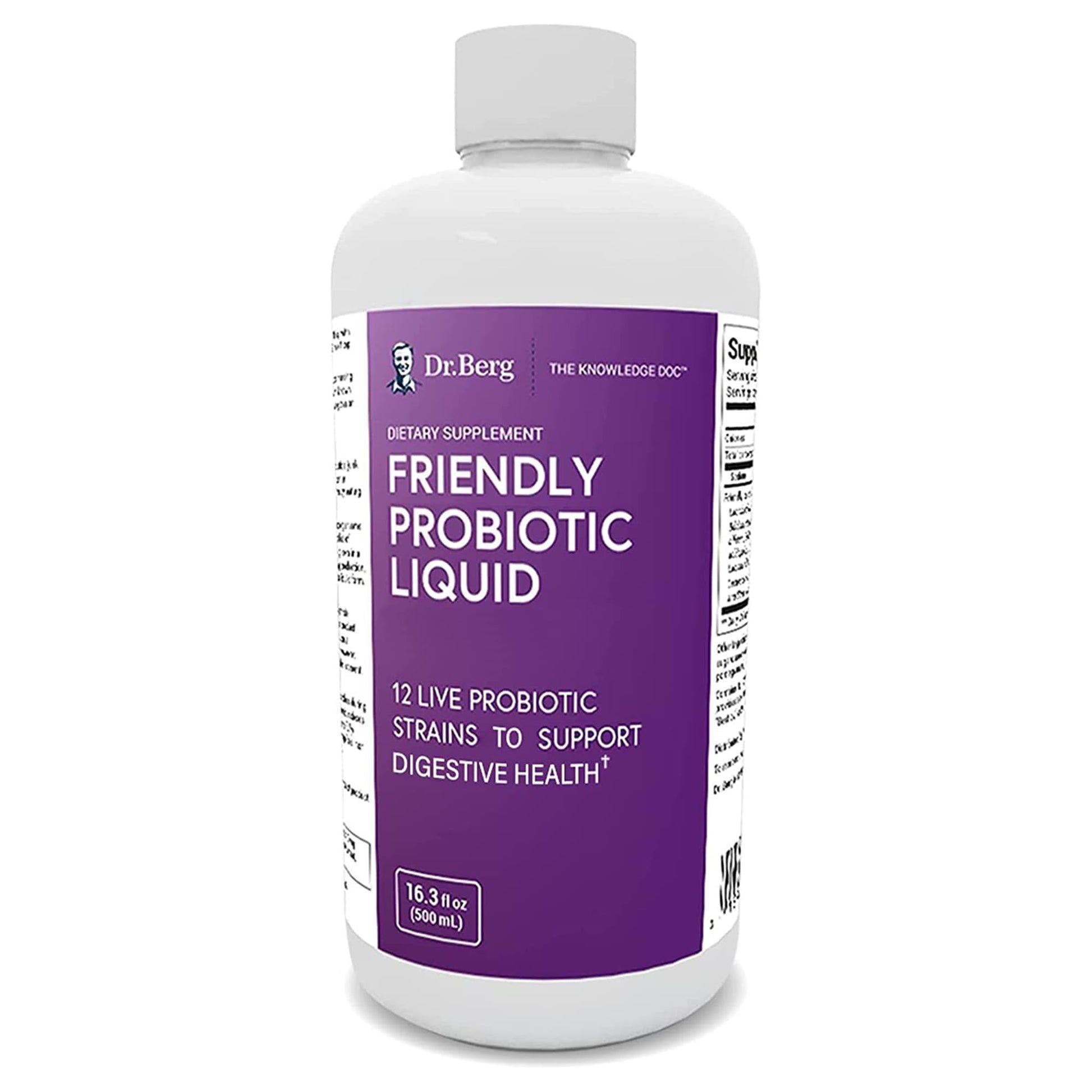 Dr. Berg's Friendly Probiotic Liquid Supplement Drink Mix w/ 12 Live Probiotics Strains Dr. Berg NutritionalsUS supplements