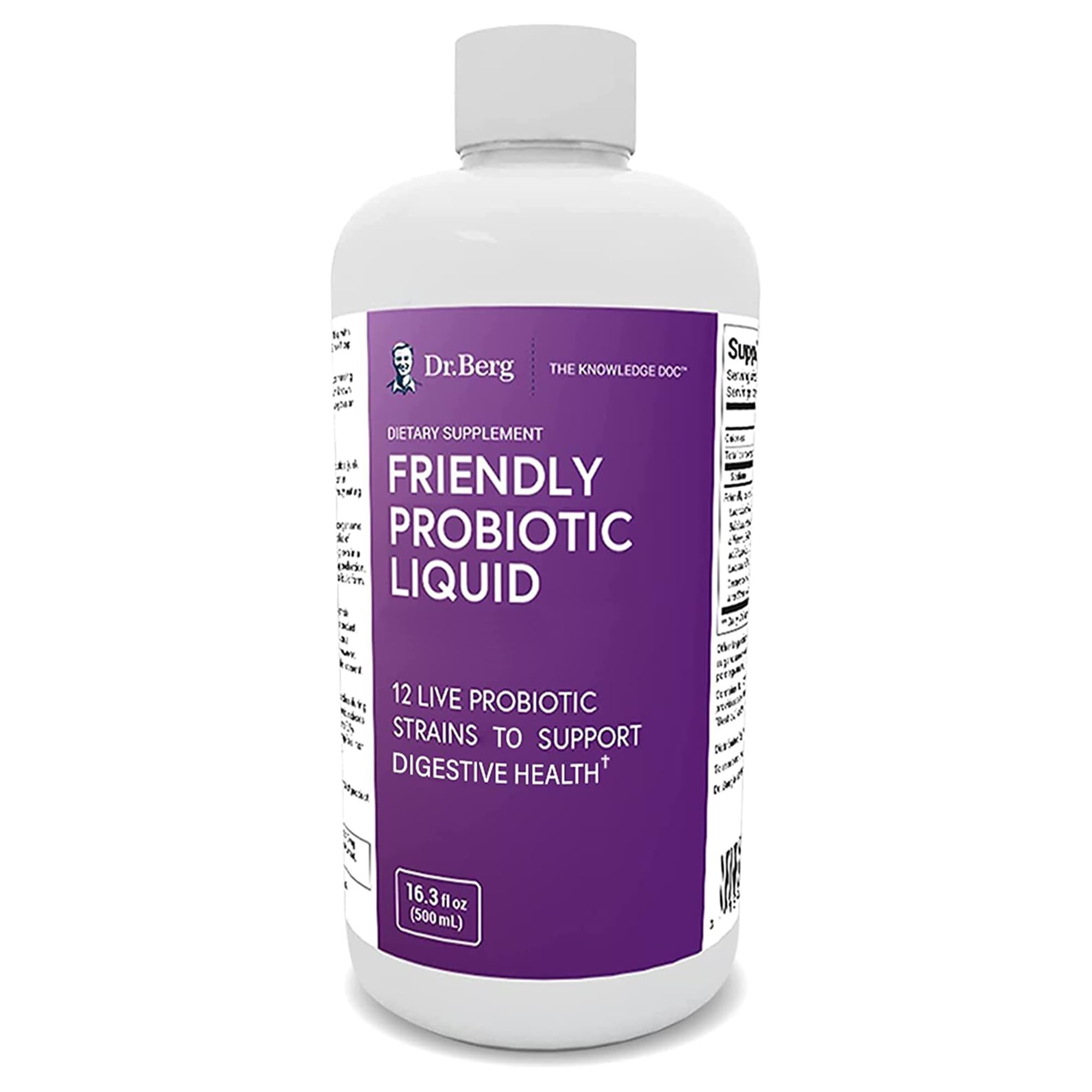 Dr. Berg's Friendly Probiotic Liquid Supplement Drink Mix w/ 12 Live Probiotics Strains Dr. Berg NutritionalsUS supplements