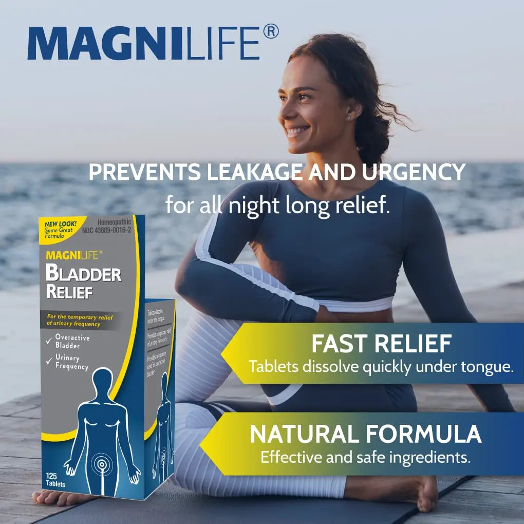 MagniLife Bladder Relief Tablets (125 Ct), Fast-Dissolving Homeopathic Support for Overactive Bladder, Leaks from Sneezing, Coughing or Movement, Daily Use Formula Safe for Men & Women MagniLifeAu supplements