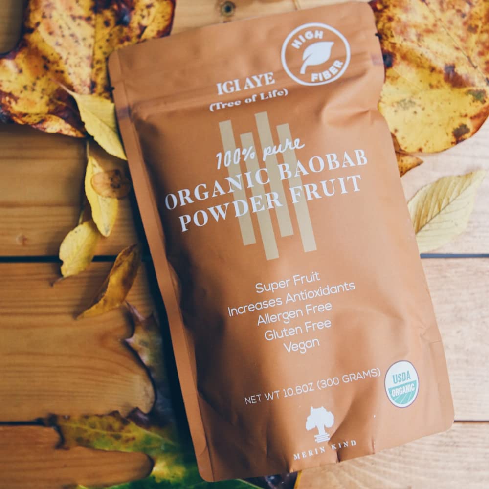 MERIN KIND Organic Baobab Powder - Prebiotic Fiber Supplement MERIN KINDUS supplements