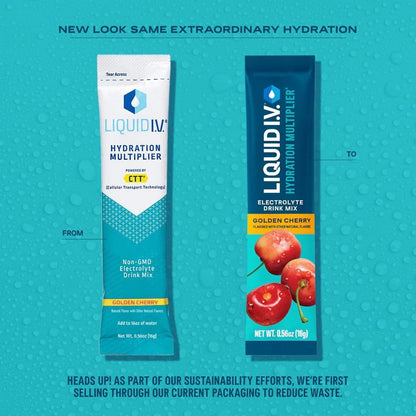 Liquid I.V.® Hydration Multiplier - Golden Cherry | Electrolyte Powder Drink Mix | 3 Pack (48 Servings) Liquid I.V.US supplements