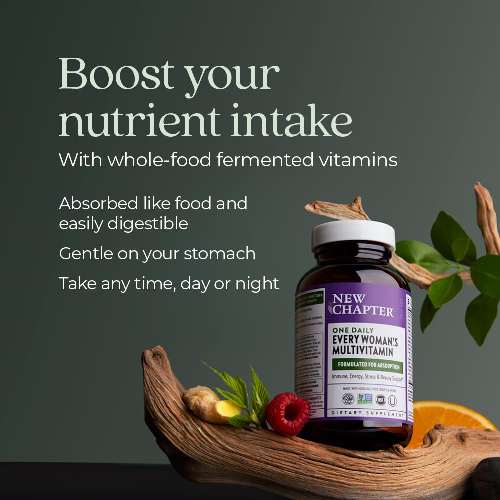 New Chapter Women’s Multivitamin, Iron, B6, B12, Biotin for Hair Growth, D3, Vit C, Zinc for Immune & Stress Support, Gentle on an Empty Stomach, One Daily, Non-GMO, Gluten-Free, 18+, 72 Tablets New ChapterAu supplements