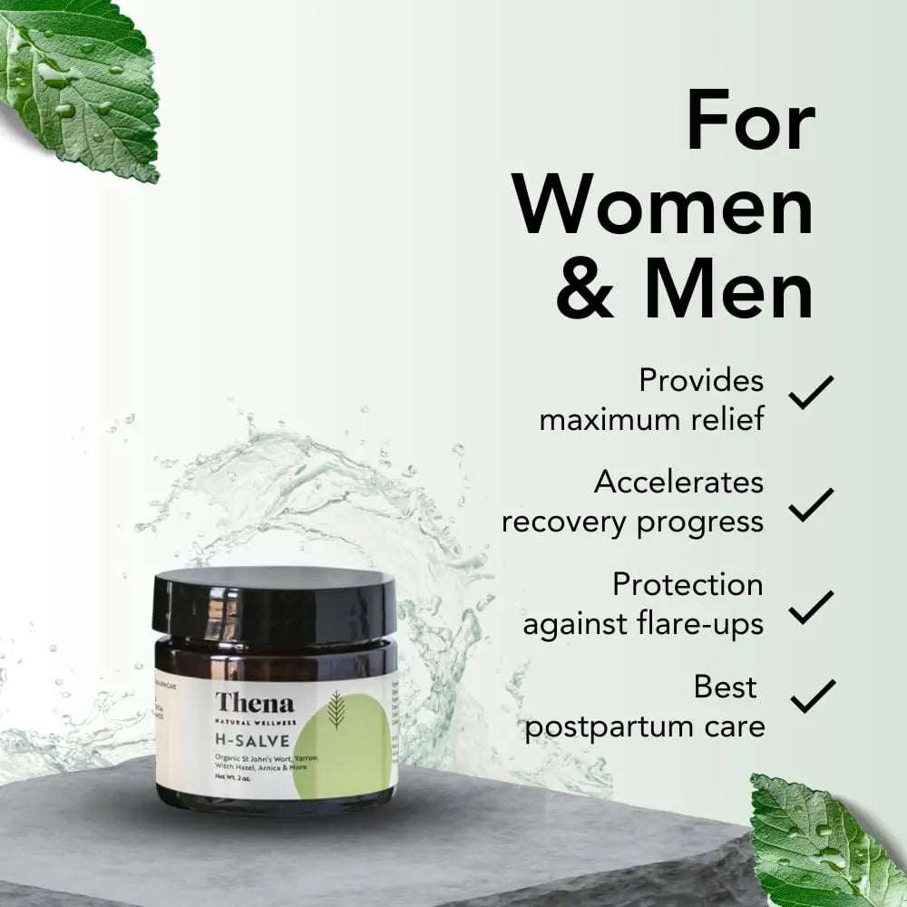 Intense Hemorrhoid Treatment Natural Hemorrhoid Relief Cream, Max Strength Herbal Anal Fissure Relief Ointment with Organic Witch Hazel for Postpartum Piles, Best with Thena Sitz Bath Soak Women Men THENA Natural WellnessAu supplements