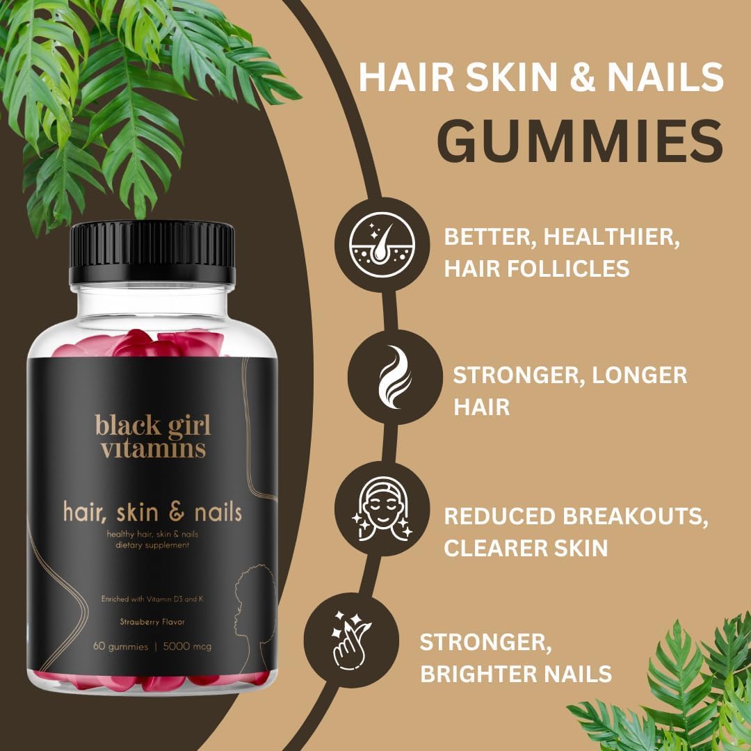 Black Girl Vitamins Complete Wellness Essentials - 30-Day Bundle with D3 Gummies, Probiotics, Hair-Skin-Nails + Sea Moss - 8 Key Nutrients for Immune, Skin & Energy Support Black Girl VitaminsAu supplements