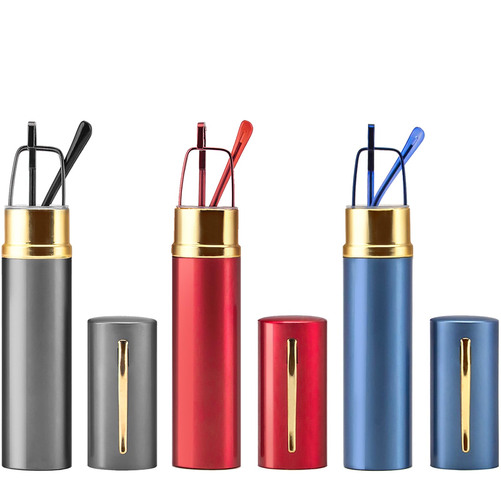 REAVEE 3 Pack Slim Pen Reading Glasses Small Tube Stylish Readers for Women Men REAVEEUS supplements