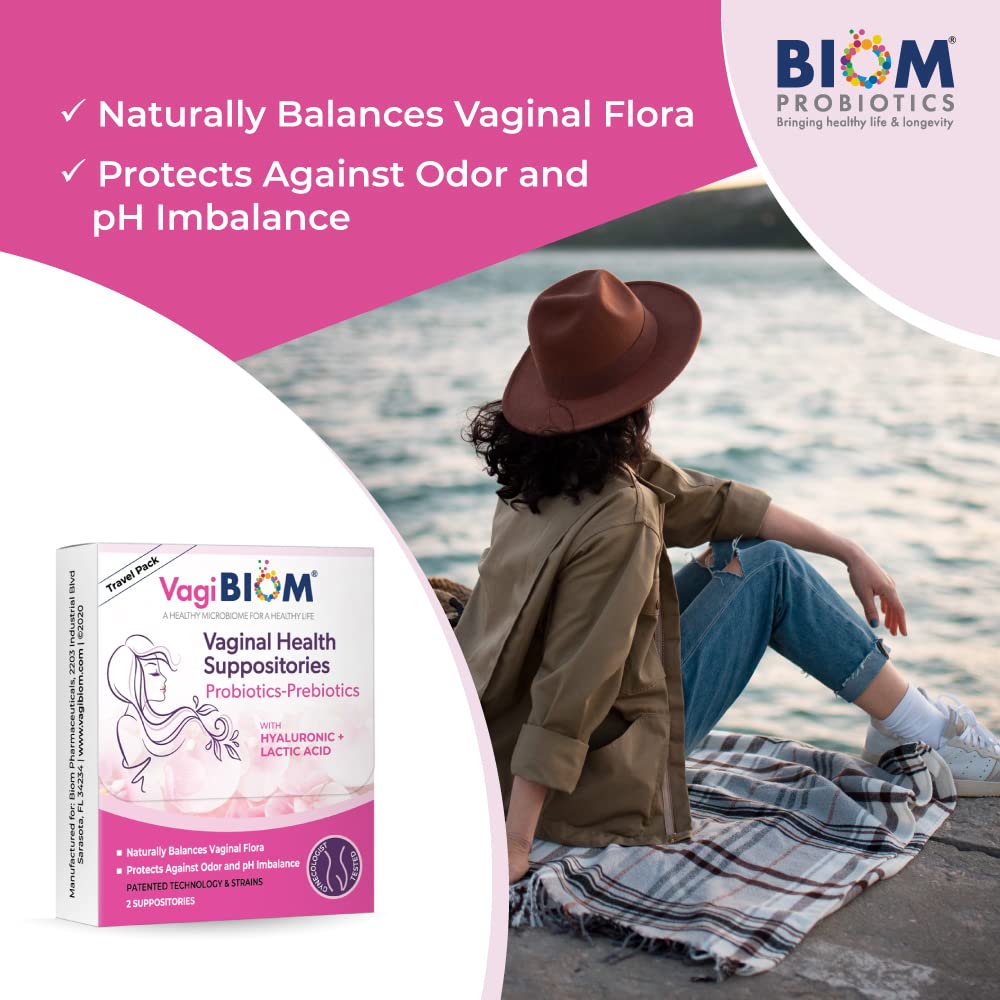 VagiBiom Probioitc Suppository Convenient Travel Pack with 2 Suppositories VagiBiomAu supplements