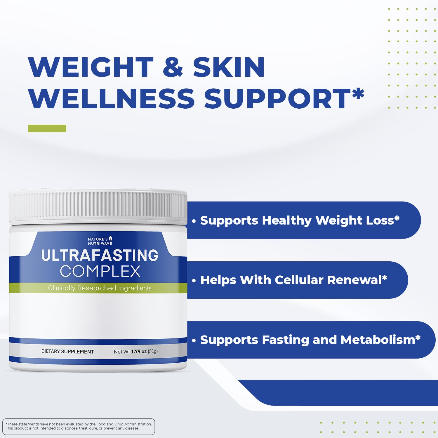 Nature’s NutriWave UltraFasting Complex Powder – Natural Supplement with Niacin, Vitamin B12 & Chromium – Made in the USA,Non-GMO, Easy-to-Use, 1 Month Supply, 1.79oz, 51g Nature’s NutriWaveAu supplements