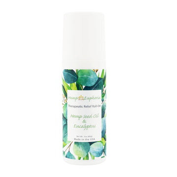Hemp Seed Oil and Eucalyptus Joint & Muscle Discomfort Relief Roll-On Gel | USDA Certified Organic Hemp Seed Oil, Helps Relieve Sore or Tight Muscles Hemp EuphoriaAu supplements
