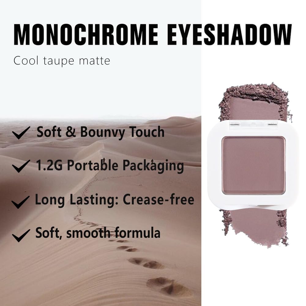 evpct Mauve Taupe Plum Matte Single Eye Shadow Palette Makeup for Older Women, Plum Lavender Purple Natural Cream Eyeshadow Palette for Green Eyes, High Pigment Mini Monochrome Eyeshadow evpctAu supplements