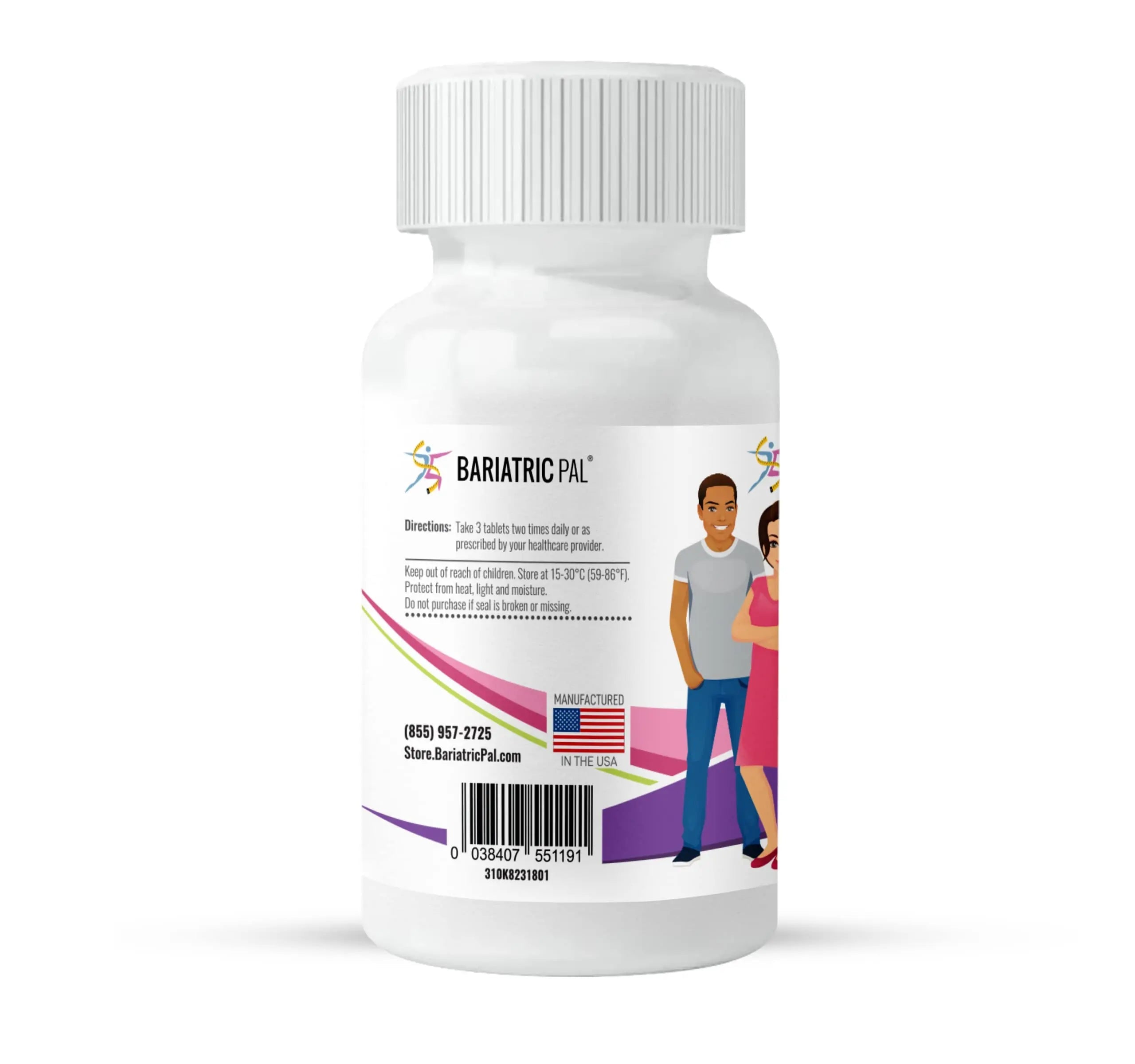 BariatricPal 30-Day Bariatric Vitamin Bundle Multivitamin ONE 1 per Day! Capsule with 18mg Iron Easy Swallow Calcium Citrate (600mg) BariatricPalAu supplements