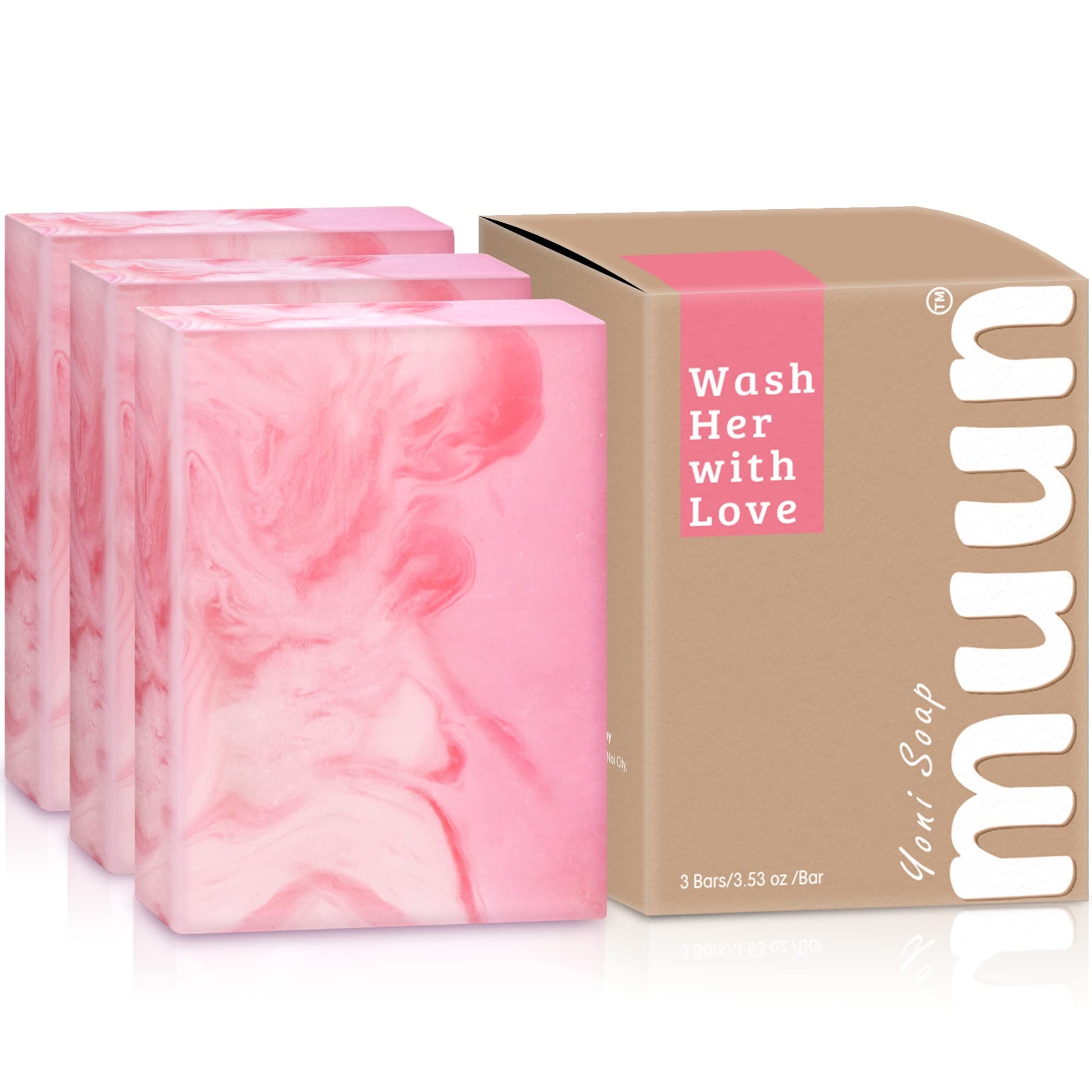 Muun Yoni Soap Bar - Pack 3 Ph Balance Probiotics & Natural Ingredients - Gentle Cleansing Formula MuunAu supplements