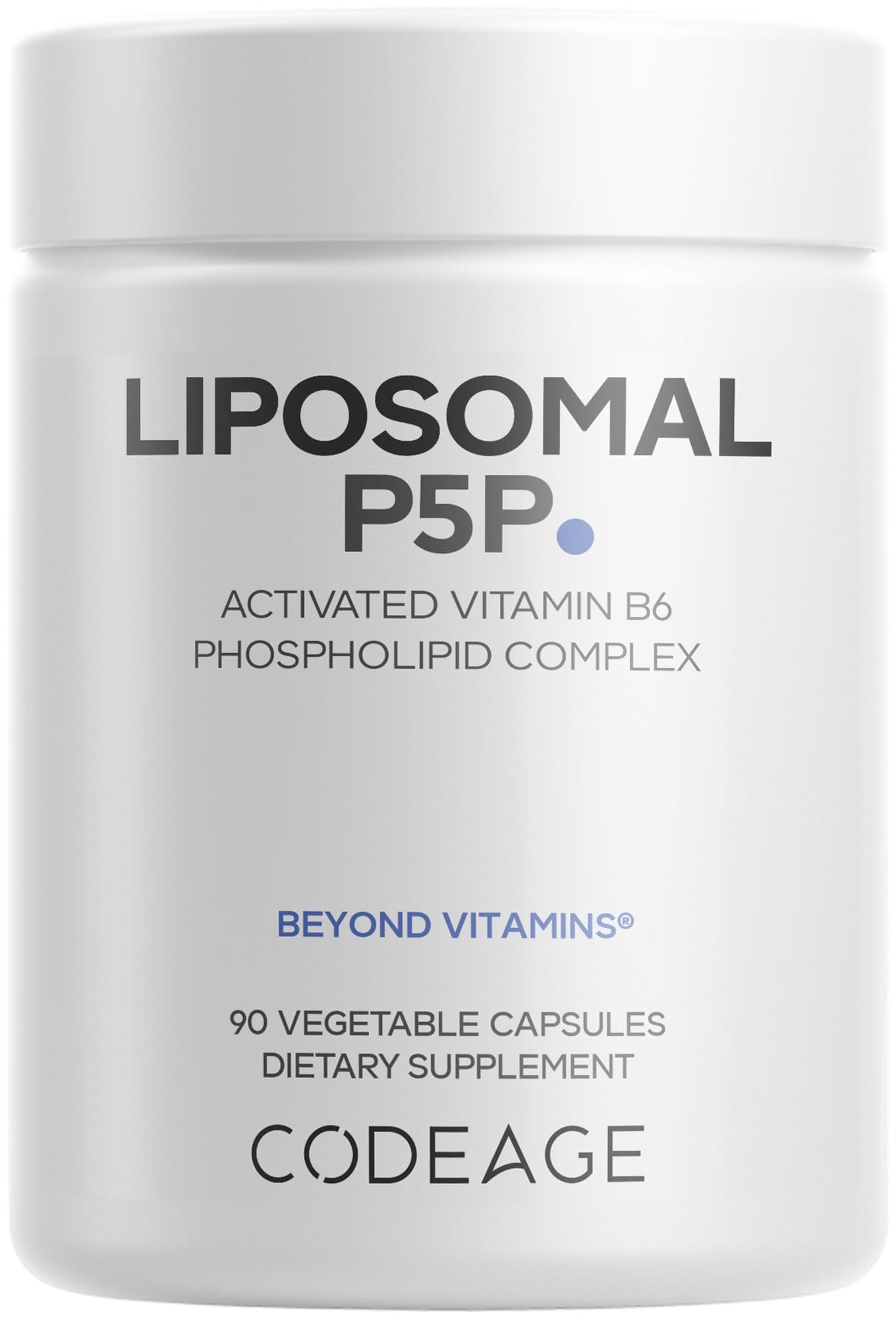 Codeage Liposomal P5P Supplement – Vitamin B6 as Pyridoxal-5'– Phosphate – Liposomal Delivery – Active B6 Form – 3-Month Supply – 1 Capsule Daily – Non-GMO – 90 Capsules CodeageAu supplements