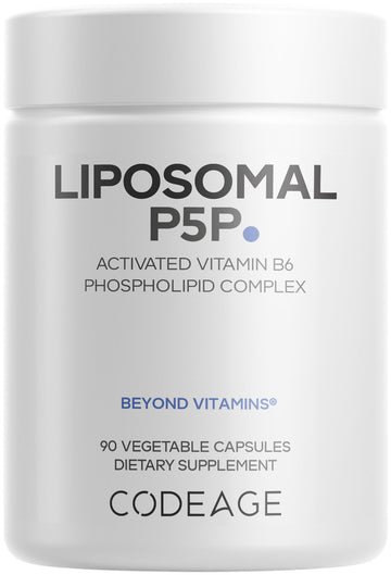 Codeage Liposomal P5P Supplement – Vitamin B6 as Pyridoxal-5'– Phosphate – Liposomal Delivery – Active B6 Form – 3-Month Supply – 1 Capsule Daily – Non-GMO – 90 Capsules CodeageAu supplements