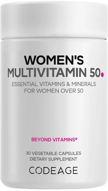 Codeage Women’s Multivitamin 50 - Essential Vitamins for Women Over 50, Methylated Folate, Magnesium, Selenium, Vitamin B6, B12, D3 Antioxidants CodeageAu supplements