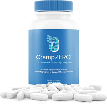 CrampZero Magnesium for Leg Cramps at Night – Potassium Magnesium Supplement with Calcium and Vitamin D3, Supports Muscle Relaxation and Function, Night Leg Cramps Relief, 60 Capsules CrampZeroAu supplements