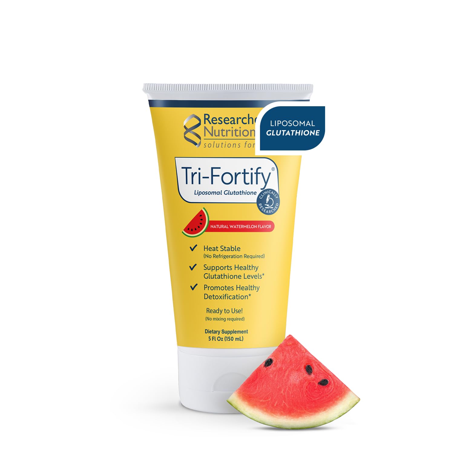 Researched Nutritionals Liposomal Glutathione (450mg) Liquid Gel + Vitamin C - Tri-Fortify - Aid Natural Energy, Immune Support & Detox - Clinically Researched for Absorption - Watermelon (5 Fl Oz) Researched NutritionalsAu supplements