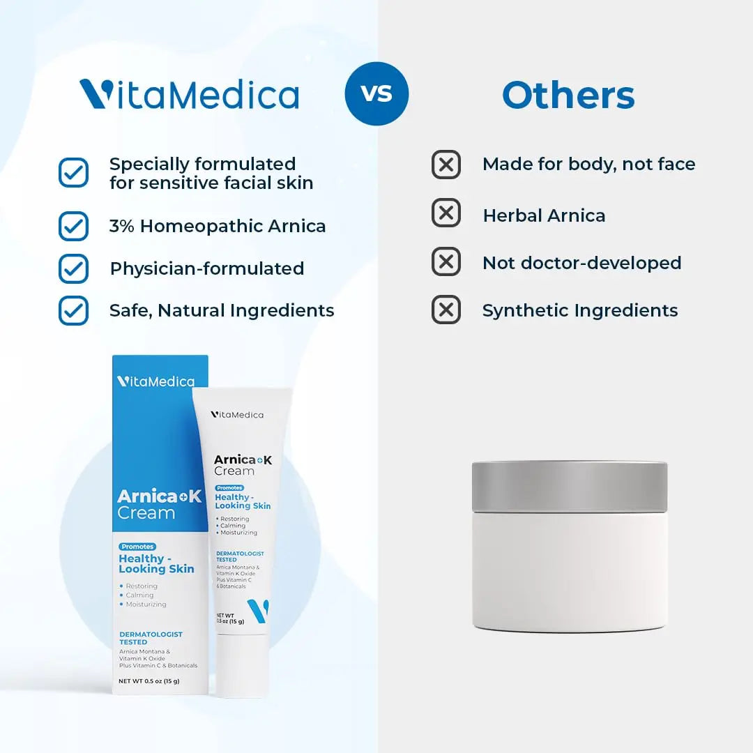 VitaMedica Arnica + Vitamin K Bruise Recovery Cream for Face & Under-Eye, Sensitive-Skin Formula, Post-Procedure Support, 0.5 oz VitaMedicaAu supplements