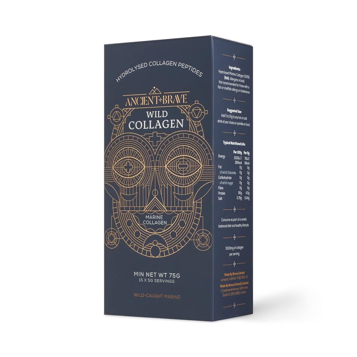 Ancient + Brave Wild Collagen Sachets 15 x 5g - Wild Caught Marine Collagen Powder Ancient + BraveUS supplements