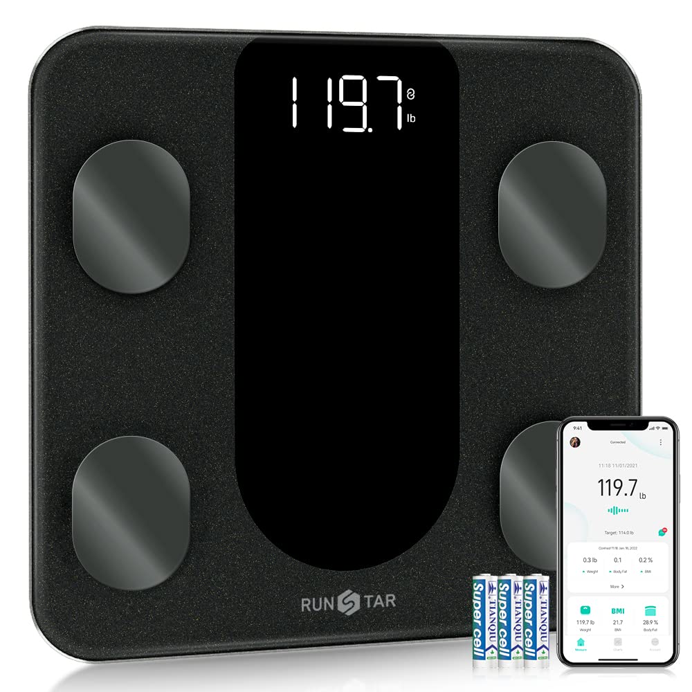 RunSTAR Smart Scale for Body Weight, Digital Bathroom Scale BMI Weighing Body Fat Scale runstarUS supplements