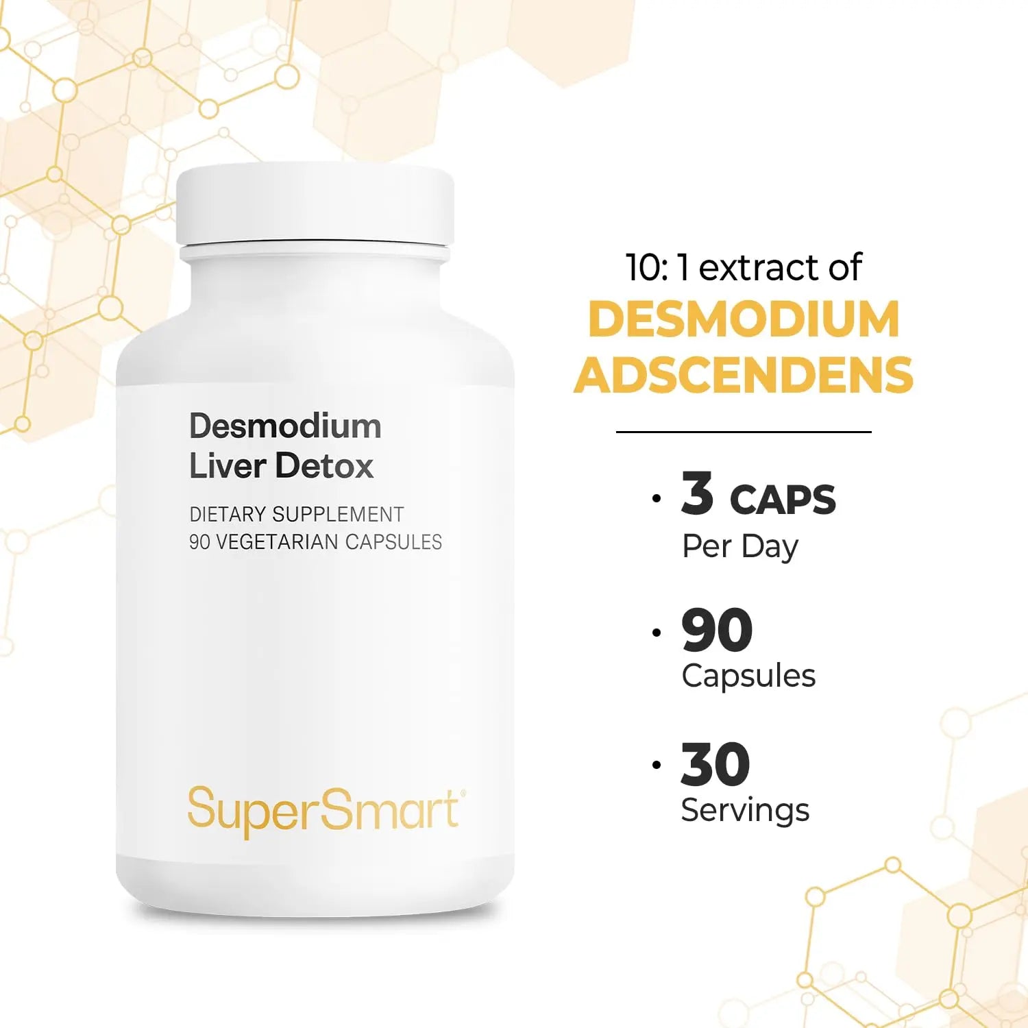 Supersmart - Desmo Forte ™ - Liver Support Supplement - 1:2 Liquid Extract of Desmodium Asdscendens | Non-GMO & Gluten Free - 250 ml Supersmartnz supplements
