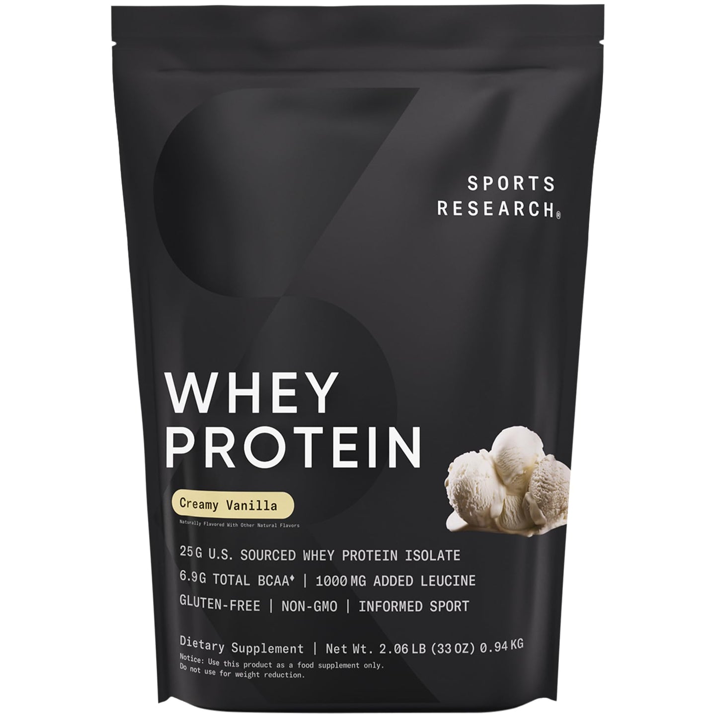 Sports Research Whey Protein Isolate - Sports Nutrition Protein Powder 25g per Serving Sports ResearchUS supplements