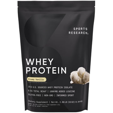 Sports Research Whey Protein Isolate - Sports Nutrition Protein Powder 25g per Serving Sports ResearchUS supplements