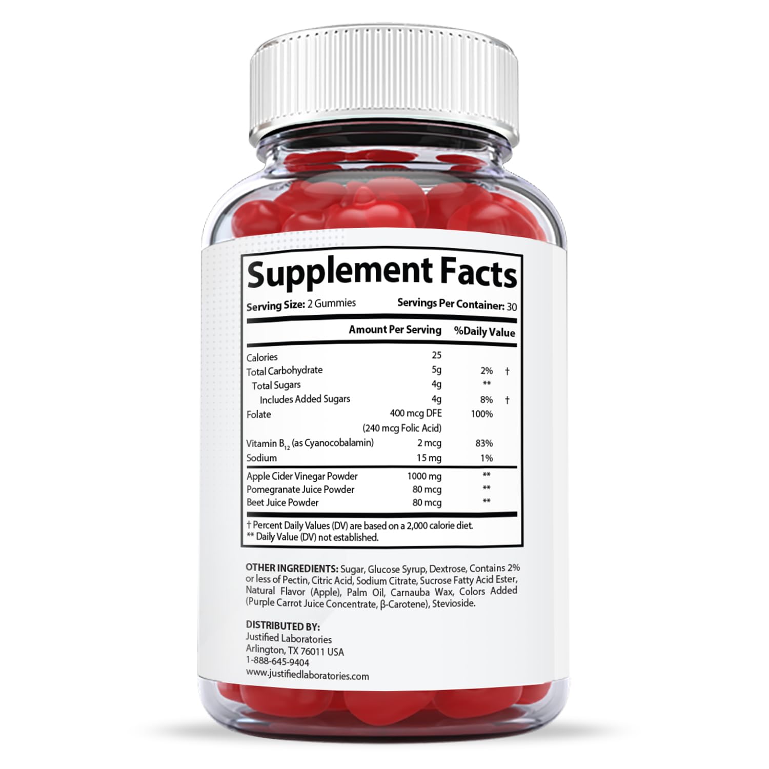 Justified Laboratories (3 Pack X Slim Keto ACV Gummies 1000MG Xslim Vegan Non GMO Justified LaboratoriesUS supplements