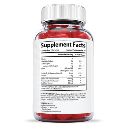 Justified Laboratories (3 Pack X Slim Keto ACV Gummies 1000MG Xslim Vegan Non GMO Justified LaboratoriesUS supplements