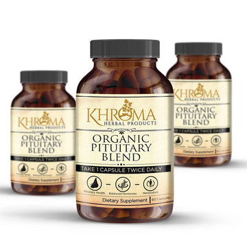 Organic Pituitary Blend - 60 Vegan Capsules in a Glass Bottle - for Maximum Pituitary Support - by Khroma Herbs Khroma Herbal ProductsAu supplements