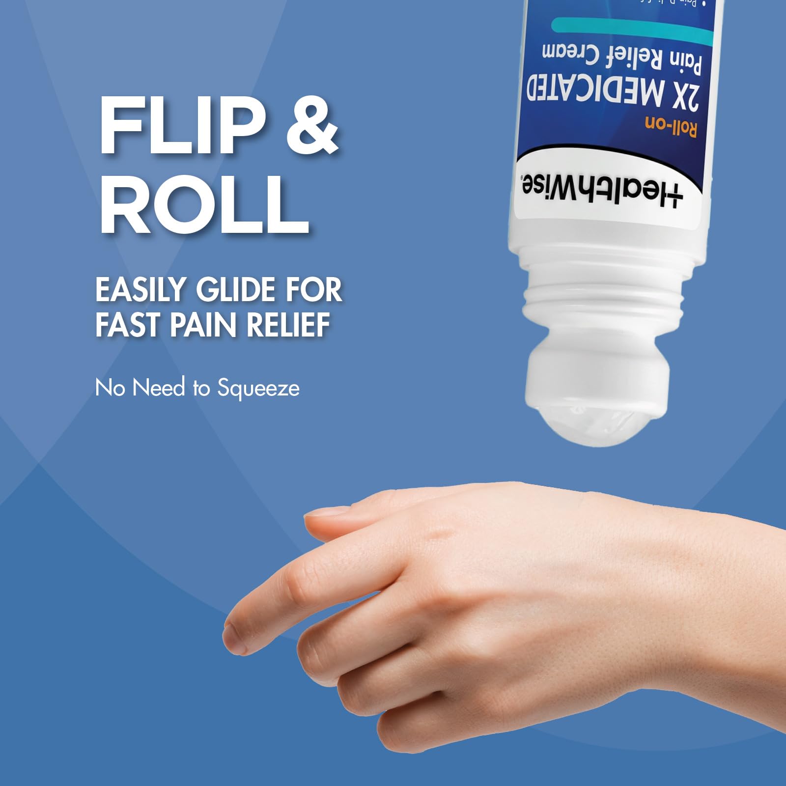 HealthWise 2X Medicated Roll-On | 10% Menthol + 20% Methyl Salicylate | Pain Relief Cream | 3 oz. 88.5 mL | Quick-Dry Formula | Immediate Penetrating Action | Topical Analgesic HealthWiseAu supplements