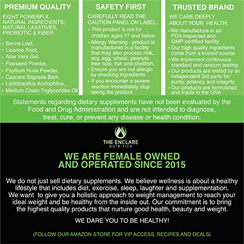 Colon Cleanser Detox. Premium 15 Day Fast-Acting Detox Cleanse Diet Pills, Probiotic THE ENCLARE NUTRITIONAu supplements