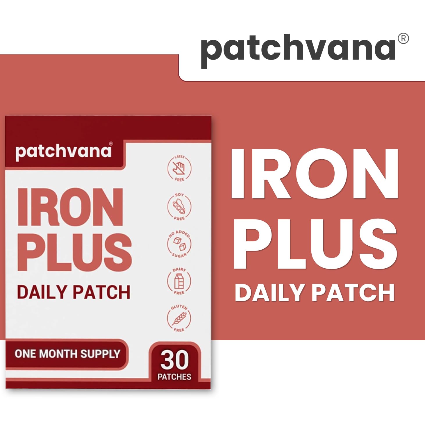 Patchvana Iron Plus Patch for Women & Men, 1 Month Supply, 30 Patches PatchvanaAu supplements