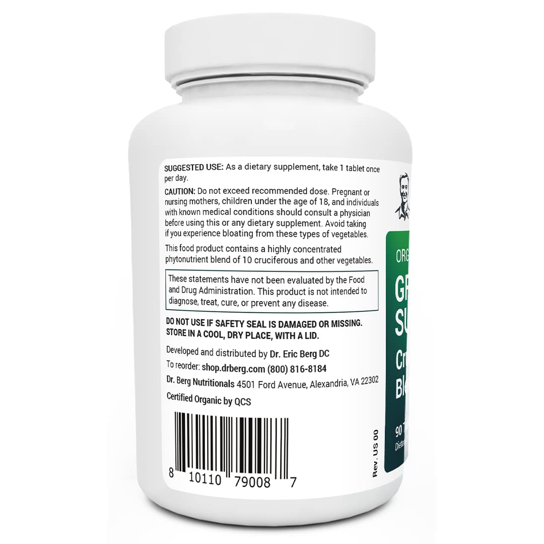 Dr. Berg's Greens Superfood Cruciferous Vegetable Tablets - Vegetable Supplements Dr. Berg NutritionalsUS supplements